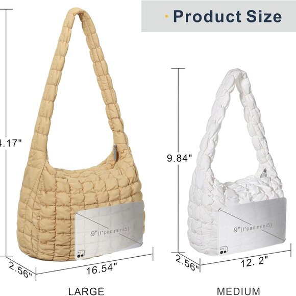 Fashionable Cloud Pleated Puffer Tote - Light & Versatile for Every Occasion - Picture 2 of 6